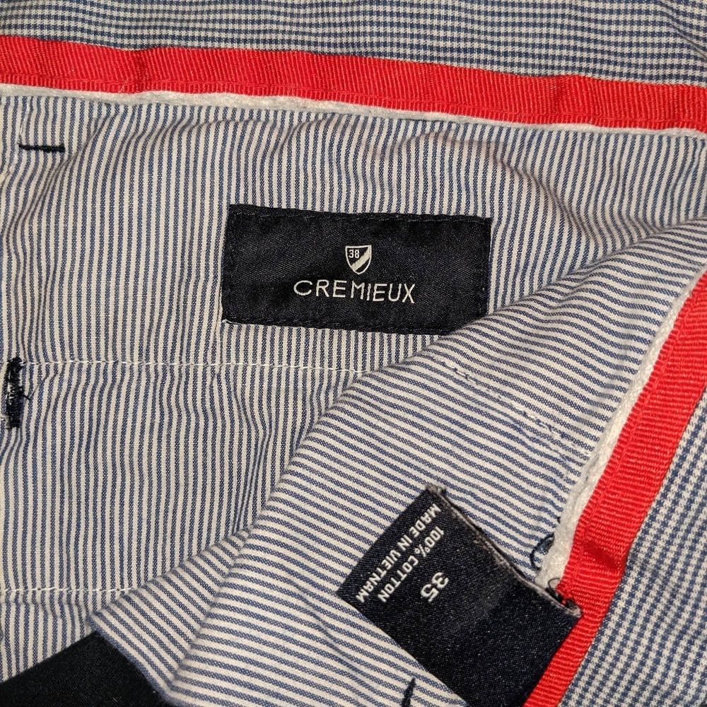 Cremieux navy shorts 35